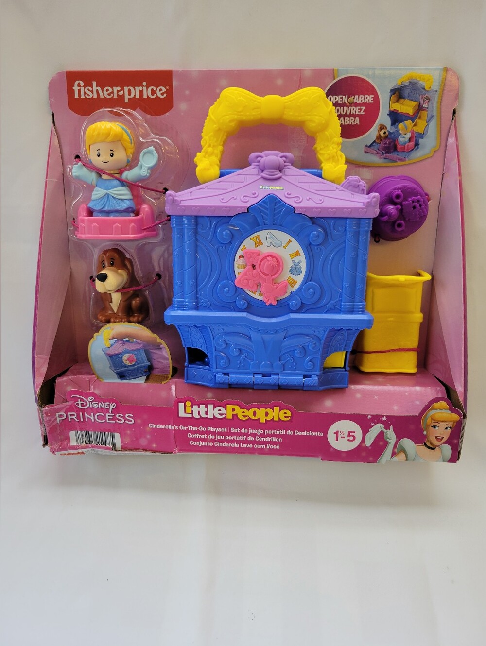 Disney CINDERELLA ON-THE-GO Playset Fisher-Price Little People NIB SEE PICS HTF
